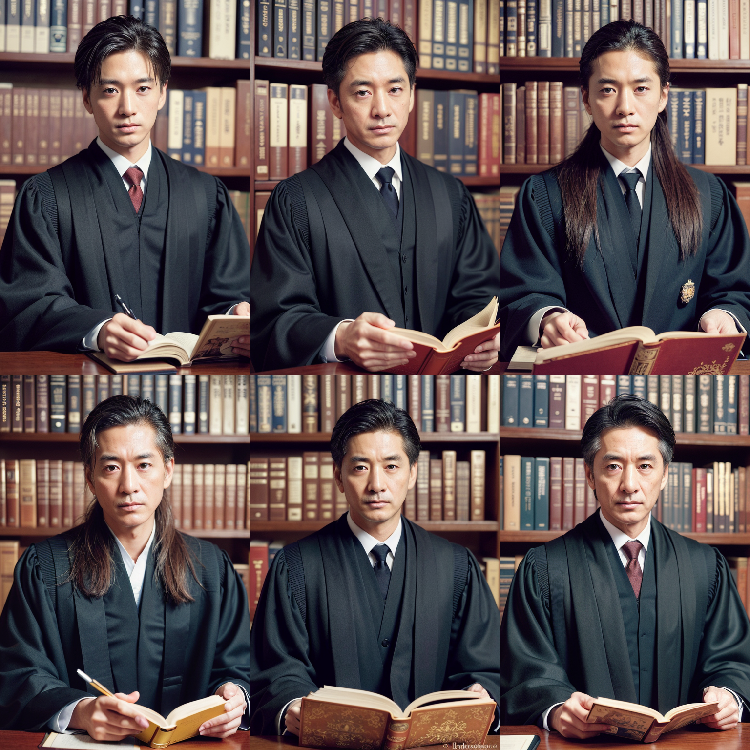 【AI繪圖】成熟的男性法官在東京大學圖書館
